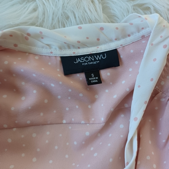 {Jason Wu} Polka Dot Tie Front Blouse - Picture 8 of 8